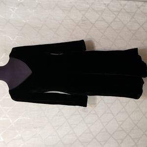Valerie Silk Blend Dress Size 12 Long Sleeve Black Velvet Whimsigoth